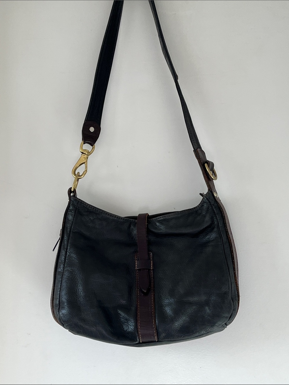 Coronado Leather Black Brown Concealed Carry Crossbody Shoulder Bag CCW Purse - Picture 2 of 14